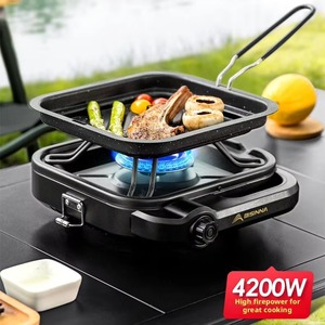 Réchaud à gaz <span class=keywords><strong>butane</strong></span> portable de type split pour le camping en plein air, pour faire bouillir du thé, faire du barbecue, cuisiner lors d'un pique-nique - Product Image 1