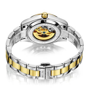 <span class=keywords><strong>Oro</strong></span> di Lusso In <span class=keywords><strong>Acciaio</strong></span> Inox <span class=keywords><strong>Orologio</strong></span> Meccanico per la Vigilanza <span class=keywords><strong>Uomo</strong></span> - Product Image 4