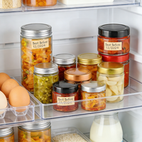 Bocaux en verre transparent à large ouverture de 2oz, 4oz, 8oz, 16oz, 50ml, 100ml avec couvercle en aluminium pour le stockage de conserves, miel, épices et aliments