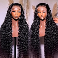 Perruque de cheveux humains vierges bruts Deep Wave, dentelle HD 13x6, densité 200%, sans colle, pré-épilée, cuticules alignées, fournisseur en gros