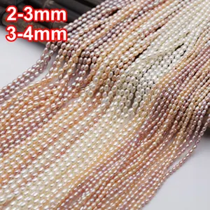 Wholesale high quality natural freshwater cultured 2-9mm meter type fine line pearls for jewelry making