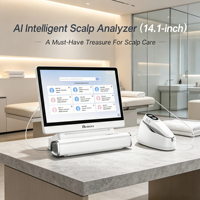 Dispositivo Digital Detector de Cabello y Cuero Cabelludo, Detección de Densidad y Grosor del Cabello, Analizador Inteligente de Cuero Cabelludo con IA para Gestión de Salones de Belleza