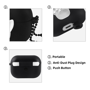 Funda de silicona para auriculares <span class=keywords><strong>Airpods</strong></span> <span class=keywords><strong>Pro</strong></span> 3, diseño <span class=keywords><strong>Original</strong></span> personalizado, dibujos animados, Bulldog 3D, novedad - Product Image 3