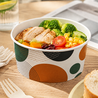 Usine XIELI en Indonésie, bols en papier jetables résistants à la graisse, adaptés au micro-ondes, avec motifs et logos personnalisés, qualité alimentaire.
