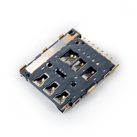 MUP 6 Pin pemegang kartu Sim Nano konektor Smt dorong H1.2 dengan Pin CD untuk pelacak GPS telepon diskon besar di India Turki Afrika