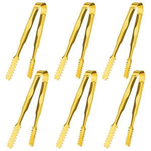 Pince à glace en acier inoxydable pour seau à glace, petite pince de service avec dents à prise ferme, outils de barman, ustensiles de cuisine pour apéritifs - Product Image 1