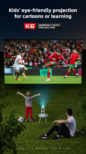 Proyector de Video para Fiestas con Enfoque Automático, Keystone, Películas 4K, WiFi 5G 6, Resolución Nativa 1080P Full HD, Android 13, Cine en Casa, KTV, Luz RGB, HDR - Product Image 4