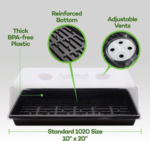 1020 vassoio Extra resistente senza fori per avviamento di semi di propagazione, germinazione delle piante, foraggio, Microgreens - Product Image 2