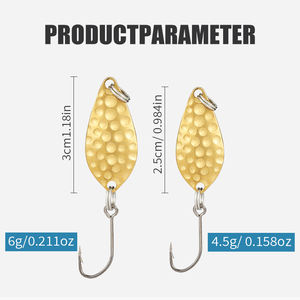 Leurre de pêche TGD, <span class=keywords><strong>meilleur</strong></span> leurre de pêche, 4,5 g, 6 g, cuillère en tungstène métallique, appât de pêche en eau douce pour truite, perche, <span class=keywords><strong>saumon</strong></span>, pêche en rivière, pêche en lac, aide <span class=keywords><strong>à</strong></span> la pêche - Product Image 2