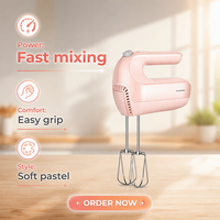 Mixeur à main électrique portable 300W, 9 vitesses, design léger, outils simples à une touche, accessoires d'éjection Bsking