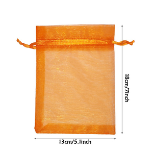Kantong <span class=keywords><strong>Organza</strong></span> 13x18cm Dengan Tali Serut, Kantong Perhiasan Jala Kecil Multiwarna, Kantong Hadiah untuk Perlengkapan Pembungkus Suvenir Pernikahan - Product Image 4