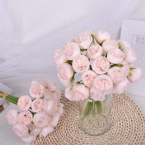 Fiori Artificiali per Matrimonio, 27 Pezzi di Peonie, Camellie e Rose, Mazzi Annodati, Erba Lafite, Bouquet Nuziale Stile Instagram, Decorazione - Product Image 3