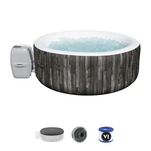 Bestway 60005 Round Hydrotherapy Massage Whirlpool Inflatable Hot Tub 2-4 Person Portable Bath Tub Spa
