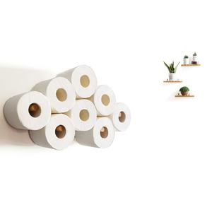 Porte-rouleaux de <span class=keywords><strong>papier</strong></span> Cloud pour 4 à 13 rouleaux, décoration en bois mignonne et peu encombrante pour salle de bain, cuisine, bar - Product Image 2