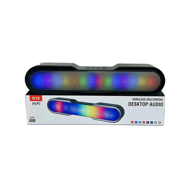 S18 Home TV Soundbar Subwoofer Active Speaker Wireless Multimedia Audio SoundBar RGB Long Bar Sound Blaster