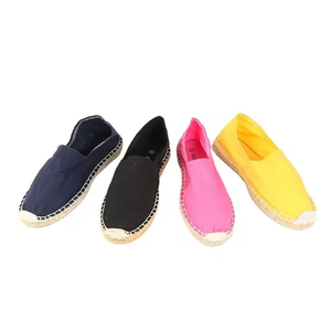 Unisex Colored Custom Breathable Open Toe Slip on <strong>Canvas</strong> Jute <strong>Espadrilles</strong> for Summer Autumn Spring - Product Image 1