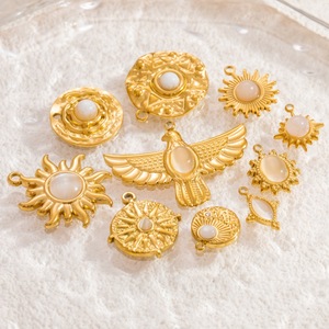 Diy Jewelry Accessories Mixed Shapes Stainless Steel Pendant Parts For Necklace Making <b>Titanium</b> Steel Jewelry Components - Product Image 2