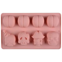 DIY Lustiges Geschenk 3D Totenkopf-Gehirn Silikonform 3D-Form Silikon Schokoladenriegel Kuchen Eiswürfel Herstellungswerkzeug zur Dekoration