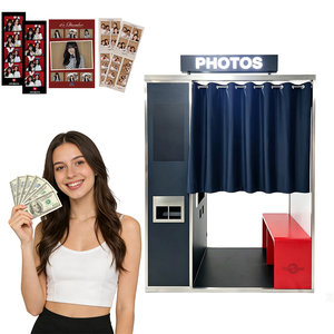Cabina de Fotos con Impresora, Cámara Vintage, Autoservicio Automático, Kiosco de Fotos Instantáneas, Cabina de Fotos Digital - Product Image 1