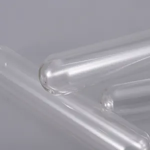 Wholesale Customizable Flat Mouth Round Bottom Transparent Borosilicate Glass Test Tube