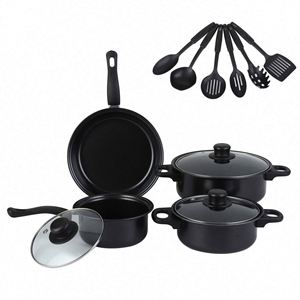 Juego de Ollas de Hierro Fundido Ecológicas, Sartén Antiadherente, Olla, Sartén para Freír, Conjuntos Completos para Cocina, Venta al por Mayor Transfronteriza - Product Image 6