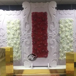 Acrylic Wedding Mandap Giai Đoạn Trắng Hoa Tường Backdrop Đối Với Trang Trí Sự Kiện