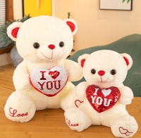 Boneka Beruang Teddy Menyala Grosir, Boneka Beruang Lucu Custom untuk Hadiah Ulang Tahun Anak Perempuan, Natal, Valentine