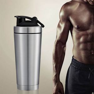 Custom Logo Stainless Steel 750ML Gym Sports Water <b>Bottle</b>, BPA Free Metal Fitness Protein <b>Shaker</b> <b>Bottle</b> - Product Image 2