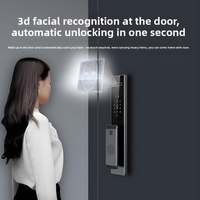Serrure de sécurité intelligente WiFi Vertexis Tuya avec reconnaissance faciale 3D, verrouillage automatique, interphone vidéo, empreinte digitale biométrique, pour maison connectée en bois