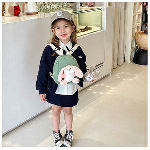 Uionen Custom Name Handmade Cartoon Rabbit Kids <b>Backpack</b> Mini Cute Toddler School Bag Easter Gift for Boys Girls - Product Image 4