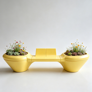 ม้านั่งไฟเบอร์กลาสกันน้ำสำหรับตกแต่งสำนักงานและโถงอาคาร - Product Image 3