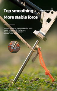 Piquets de tente ultralégers en alliage de titane 20 cm 24 30 35 40 cm, résistants au vent, pour camping en extérieur - Product Image 5