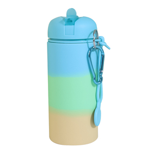 ขวดน้ำพับได้ปลอดสาร BPA สำหรับเด็ก  ขวดน้ำซิลิโคนเกรดอาหารแบบพกพา ขายส่ง - Product Image 6