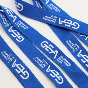 Lanière de cou en polyester personnalisée avec logo sérigraphié, détachable, pour carte d'identité, vente en gros - Product Image 3