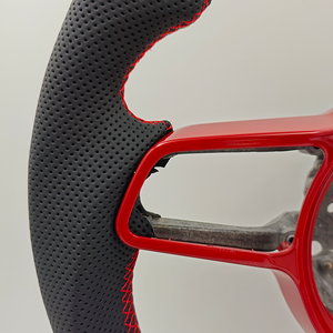 Volante de fibra de carbono forjado rojo personalizado para <span class=keywords><strong>Porsche</strong></span> 718 Boxster Cayman 911 Carrera Cayenne GTS Macan Panamera <span class=keywords><strong>Turbo</strong></span> <span class=keywords><strong>S</strong></span> - Product Image 3