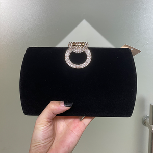 <span class=keywords><strong>Pochette</strong></span> de Soirée en Velours de Luxe pour <span class=keywords><strong>Femme</strong></span> avec Chaîne, Sacs à Main de Dîner en Cristal, Sacs de Soirée Tendance Noirs pour <span class=keywords><strong>Femme</strong></span>, Vente en Gros - Product Image 2