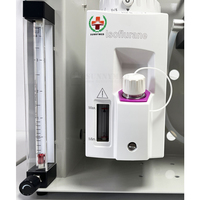 SY-W007 portatif de machine d'anesthésie vétérinaire avec le ventilateur de débitmètre d'O2 pour la chirurgie de chat de chien de petit animal de clinique d'animal familier