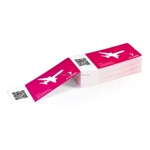 Custom Size Logo Printing Thermal Cardboard Paper Flight Ticket Airline Ticket Boarding Pass Paper Flight Tickets