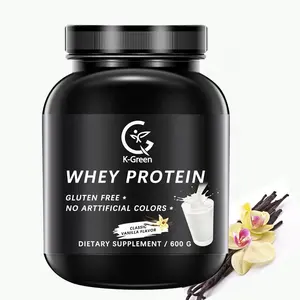 En stock OEM poudre de protéine de lactosérum avec 25g d'isolat de lactosérum 100% hydrolysé gain musculaire constructeur de muscles nutrition sportive vanille