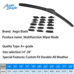 Essuie-glaces universels multifonctionnels en caoutchouc naturel durable, 18 adaptateurs compatibles avec 99% des voitures, 14-28 pouces, silencieux et pratiques - Product Image 2