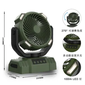 Portable Rechargeable Outdoor Camping Fan USB Table Fan With LED Light And Power Bank For Camping Outdoor No Reviews Yet 5 Sold