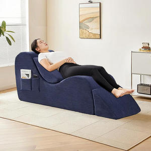 เก้าอี้โยคะปรับเอนนอนตามหลักสรีรศาสตร์สำหรับใช้ในบ้าน พร้อมช่องเก็บของด้านข้าง หมอนรองหลังสำหรับยืดกล้ามเนื้อ ผ่อนคลาย และออกกำลังกาย ขายส่งจากโรงงาน - Product Image 1