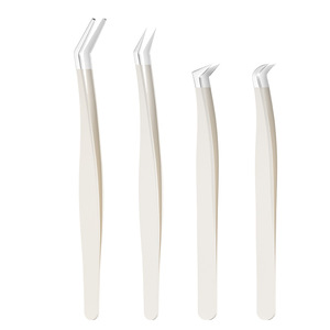 Haute qualité faux cils <span class=keywords><strong>pince</strong></span> à épiler or plume <span class=keywords><strong>pince</strong></span> pincement inoculation outil de maquillage pour les débutants artiste - Product Image 1