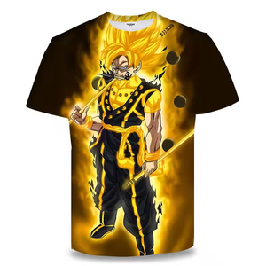 T-shirt Estiva Personalizzata da Uomo con Stampa 3D, Magliette Cool <span class=keywords><strong>Anime</strong></span>, Streetwear, T-shirt Oversize da Uomo, Taglie Forti, T-shirt Goku Pour Hommes - Product Image 2