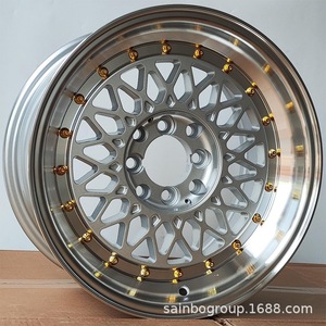 F66686 15 Inch 15x8 <strong>4x100</strong> 4x114.3 Aluminum Alloy <strong>Wheel</strong> Rim with Black Finish - Product Image 4