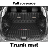 Tapis de coffre en cuir premium pour voitures K5, imperméable, antidérapant, couverture complète, ajustement personnalisé, motif nid d'abeille en relief, facile à nettoyer, durable