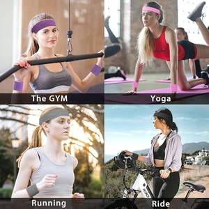 Venta al por mayor personalizado antideslizante <span class=keywords><strong>antitranspirante</strong></span> Jogging sudor banda deportes diadema banda para el sudor para la <span class=keywords><strong>cabeza</strong></span> - Product Image 4