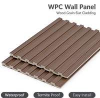 Offre Spéciale – Panneau Mural WPC à Grille, Direct Usine, Étanche, Effet Bois, Lambris Cannelé, Installation Facile pour Fond TV et Villa
