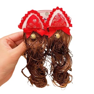 Pinzas para el pelo de princesa para niños, pelucas con diseño aleatorio, pinza para la nariz puntiaguda para niñas, fotografía de moda, otoño 2023 - Product Image 4