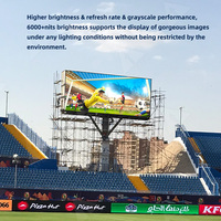 Écran LED vidéo périmétrique de sport de football de 960x960 mm, mur vidéo LED extérieur HD P10 mm, grandes vidéos de football, télévision en direct, écran d'affichage LED pour stade